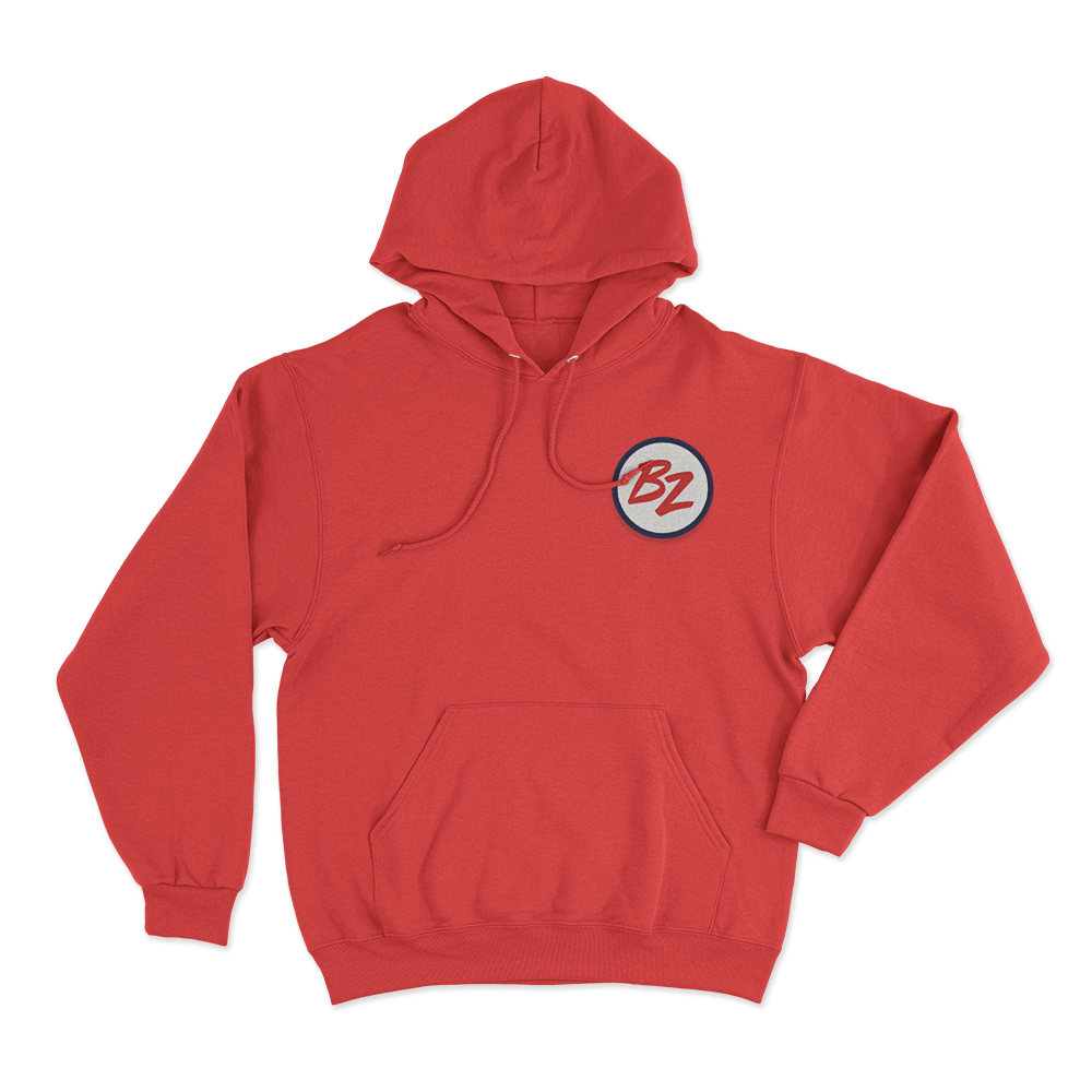 BZ Circular Logo Hoodie Red BZ Circular Logo Hoodie Red
