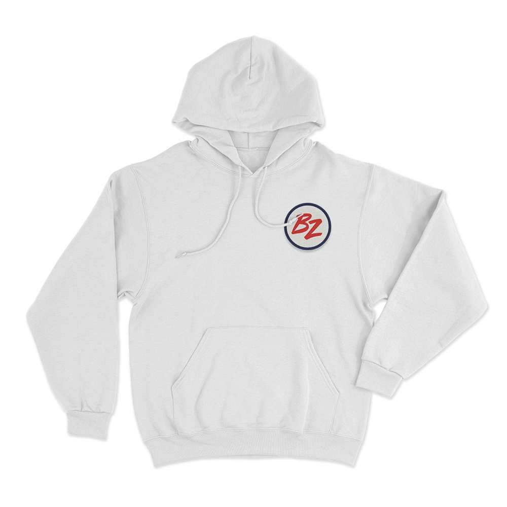 BZ Circular Logo Hoodie White BZ Circular Logo Hoodie White
