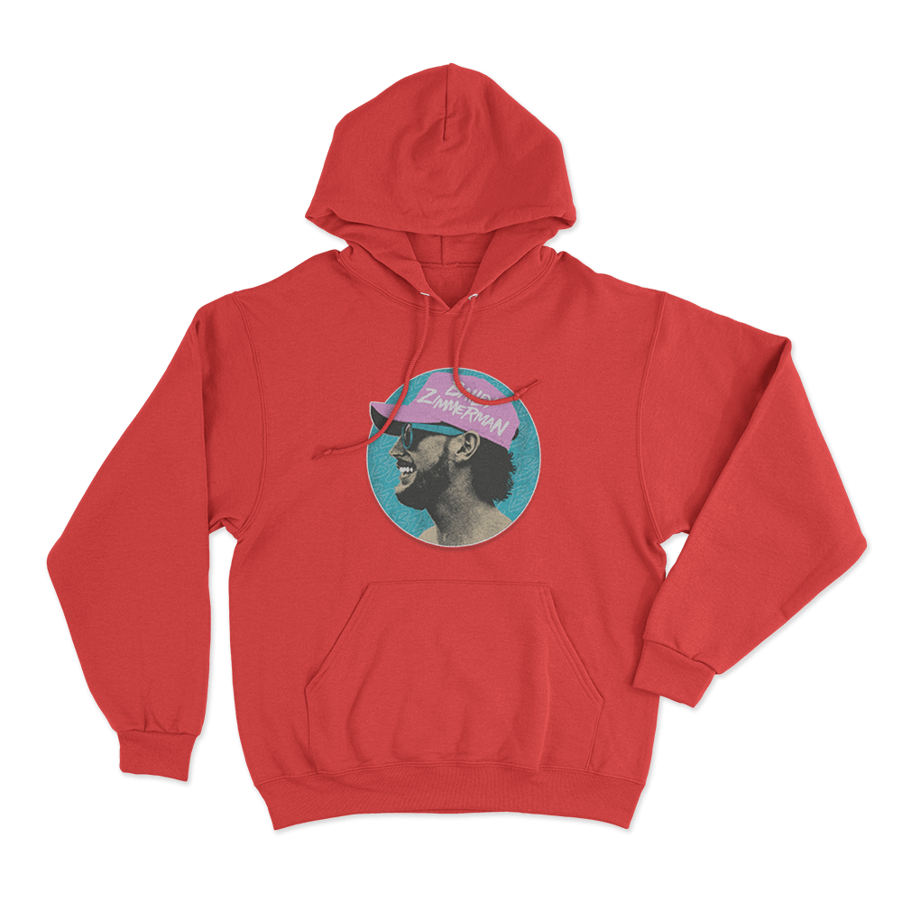 Bailey Zimmerman Circular Portrait Hoodie Red Bailey Zimmerman Circular Portrait Hoodie Red