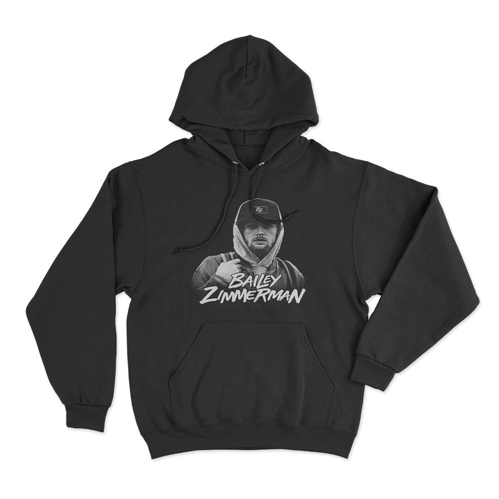 Bailey Zimmerman Portrait Hoodie Black Bailey Zimmerman Portrait Hoodie Black