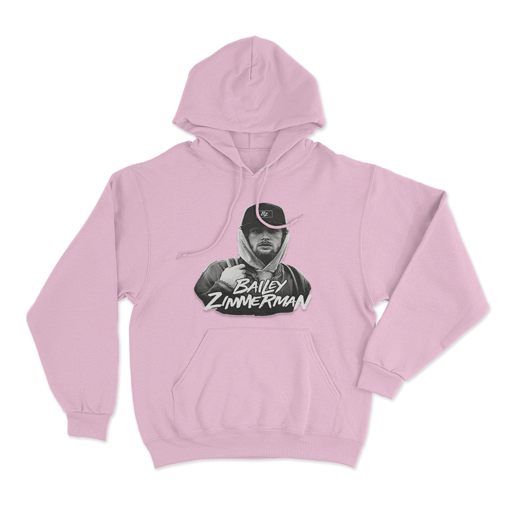Bailey Zimmerman Portrait Hoodie Pink Bailey Zimmerman Portrait Hoodie Pink