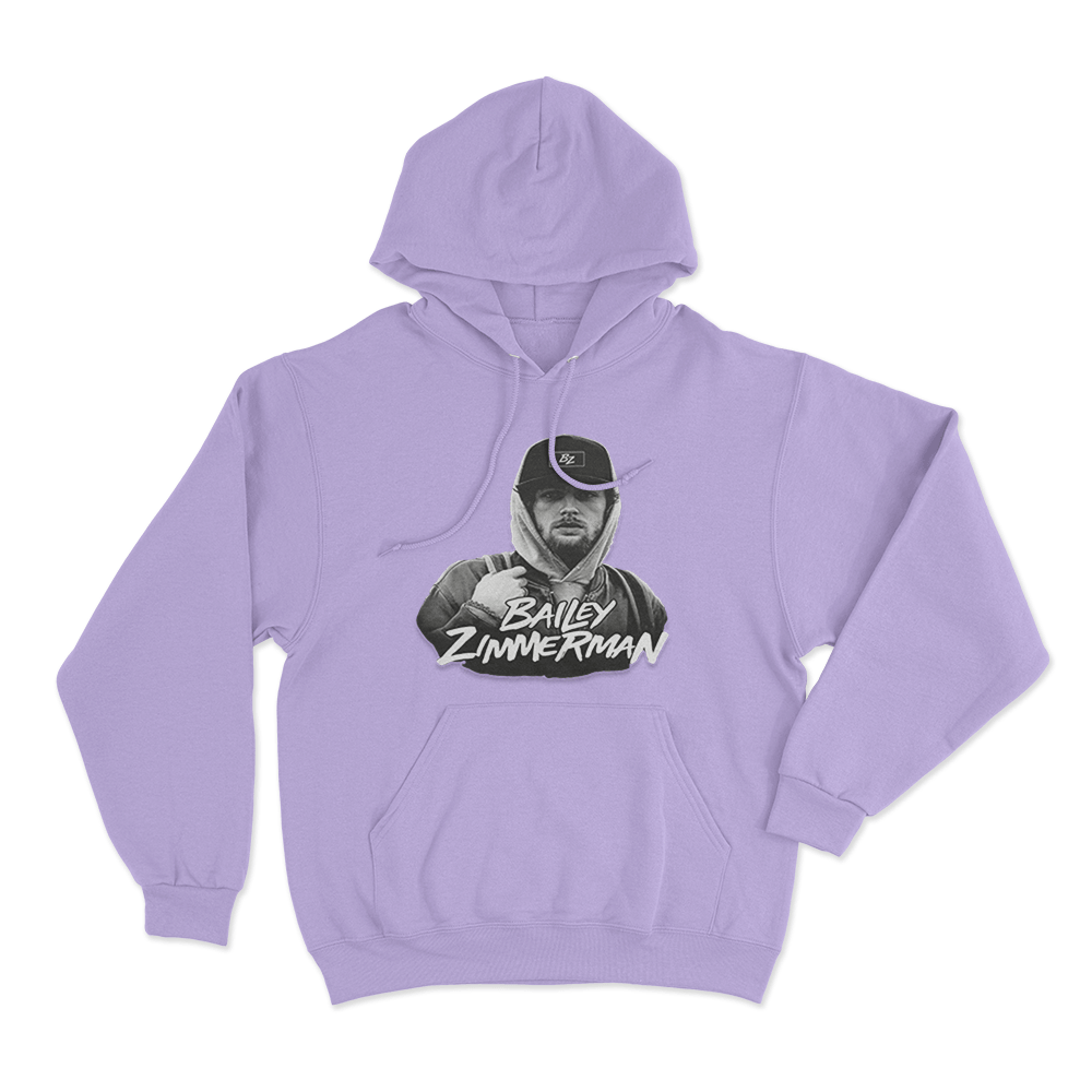 Bailey Zimmerman Portrait Hoodie Purple Bailey Zimmerman Portrait Hoodie Purple