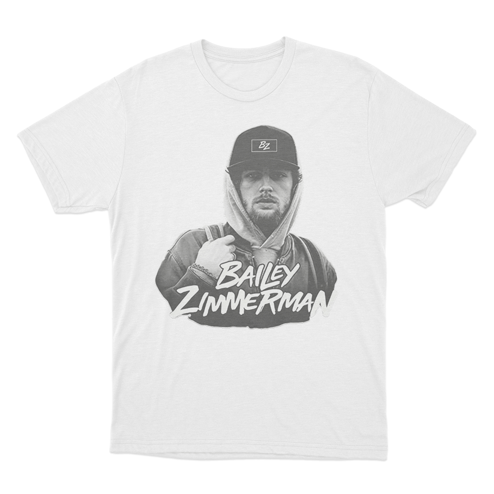 Bailey Zimmerman Portrait T Shirt White Bailey Zimmerman Portrait T Shirt White