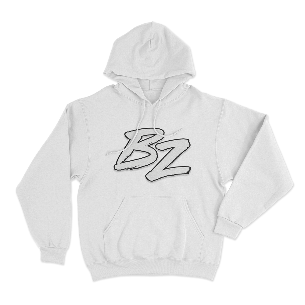 Classical BZ Logo Hoodie White Classical BZ Logo Hoodie White
