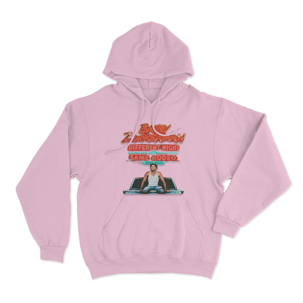 Different Night Same Rodeo Hoodie Pink Different Night Same Rodeo Hoodie Pink