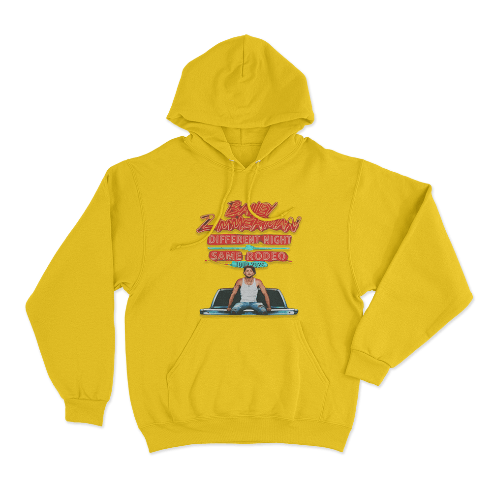 Different Night Same Rodeo Hoodie Yellow Different Night Same Rodeo Hoodie Yellow