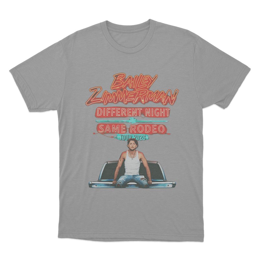 Different Night Same Rodeo T Shirt Grey Different Night Same Rodeo T Shirt Grey