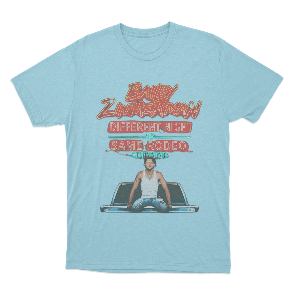 Different Night Same Rodeo T Shirt Sky Blue Different Night Same Rodeo T Shirt Sky Blue