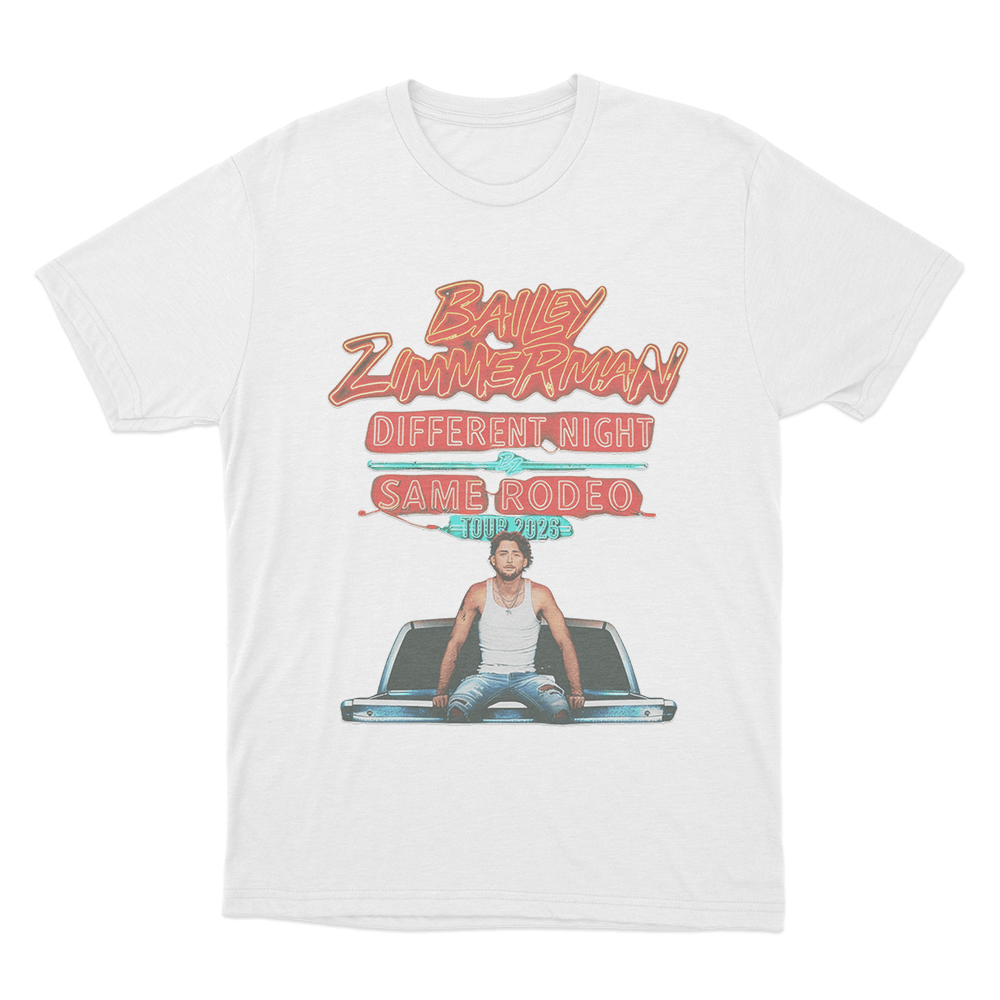 Different Night Same Rodeo T Shirt White Different Night Same Rodeo T Shirt White