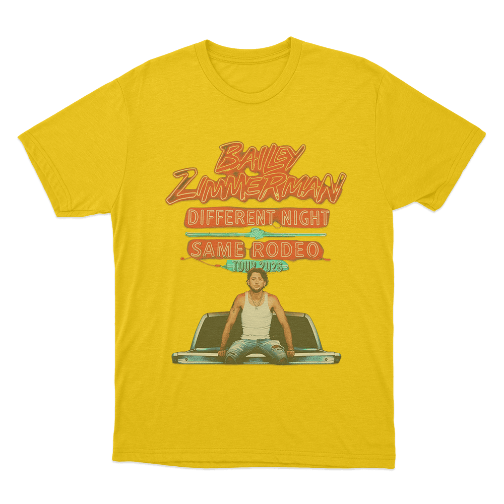 Different Night Same Rodeo T Shirt Yellow Different Night Same Rodeo T Shirt Yellow