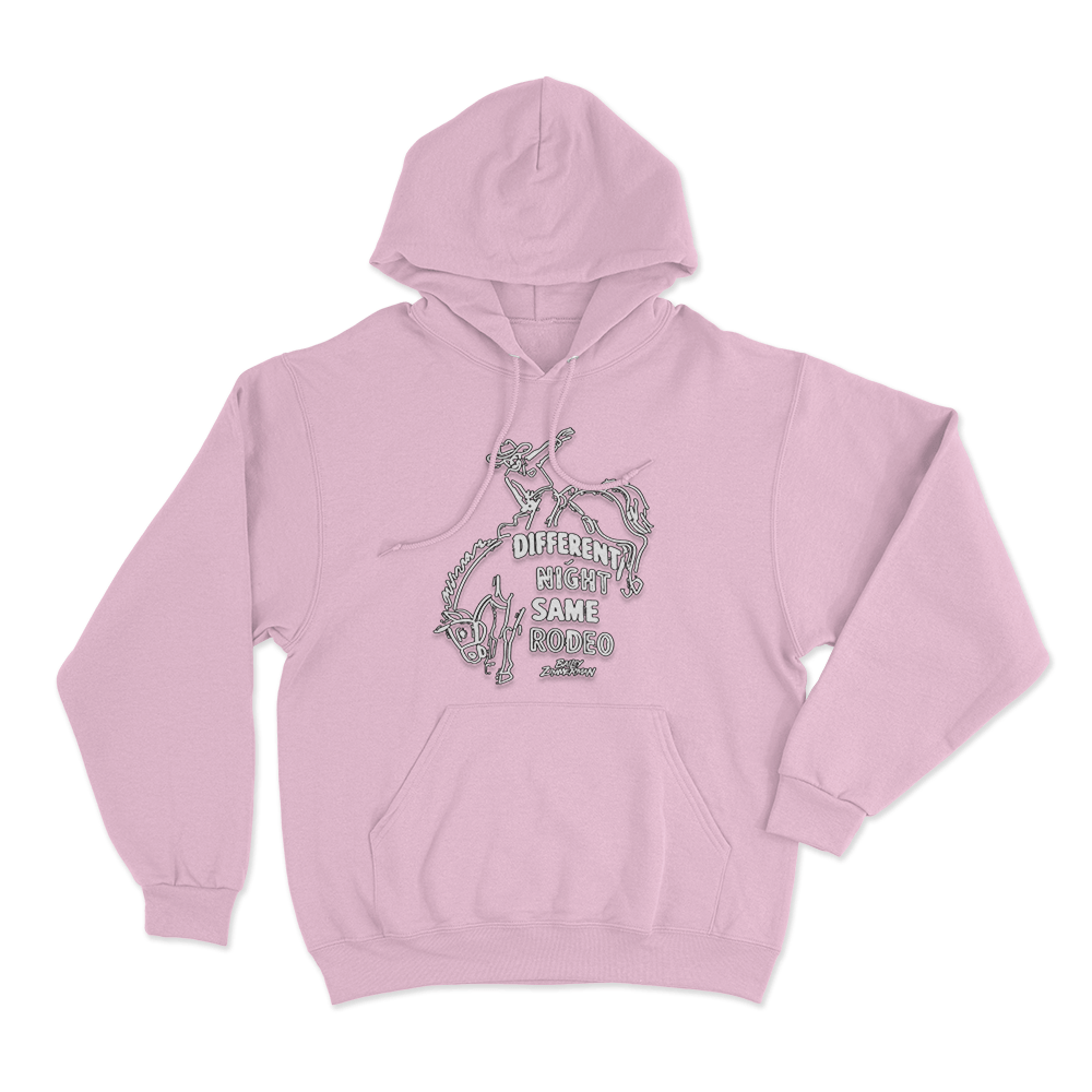 Rodeo Cowboy Hoodie Pink Rodeo Cowboy Hoodie Pink 1