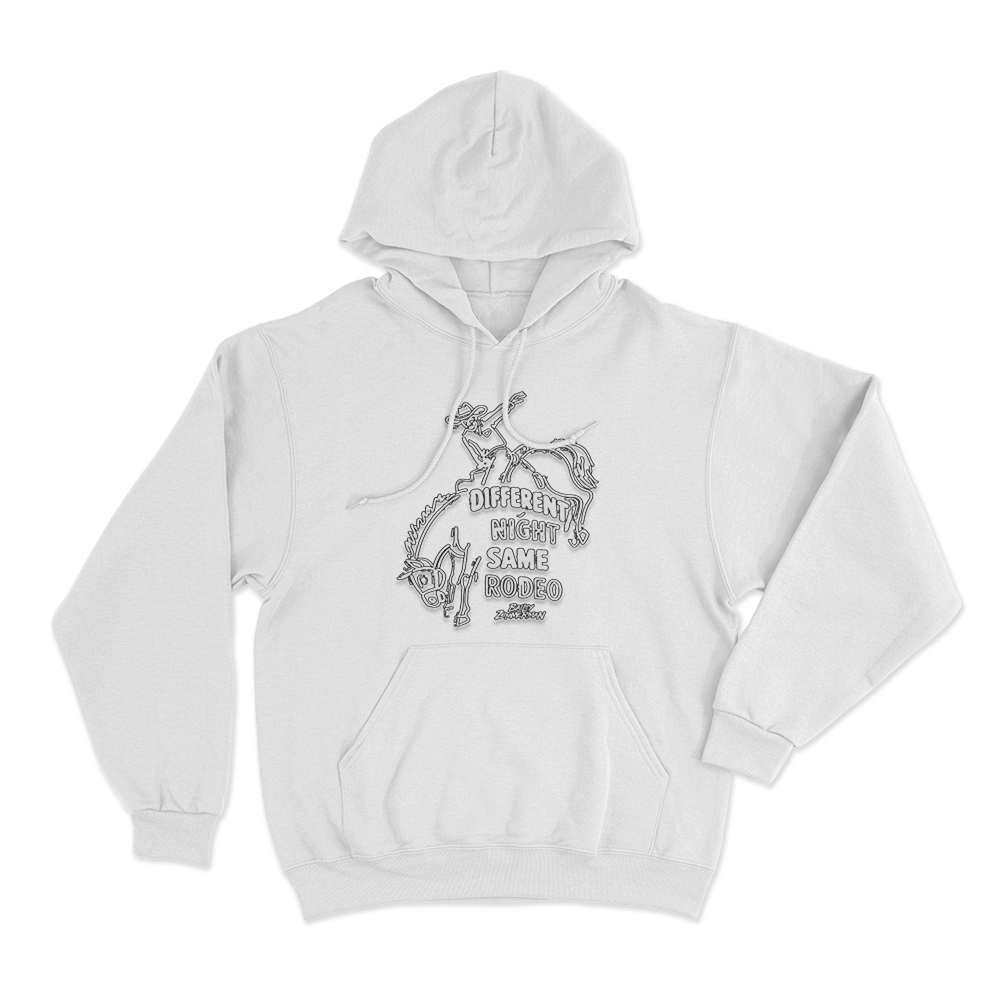 Rodeo Cowboy Hoodie White Rodeo Cowboy Hoodie White 1